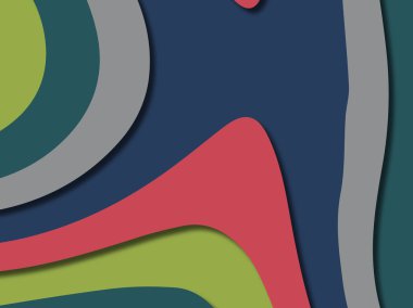 kağıt ile 3D arka plan şekilleri kesim. Soyut kağıt kitap kapağı için şablon arka plan bölmek. Kağıt arka plan kes. Soyut gerçekçi kağıt dekorasyon tasarımı için