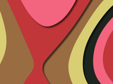 kağıt ile 3D arka plan şekilleri kesim. Soyut kağıt kitap kapağı için şablon arka plan bölmek. Kağıt arka plan kes. Soyut gerçekçi kağıt dekorasyon tasarımı için