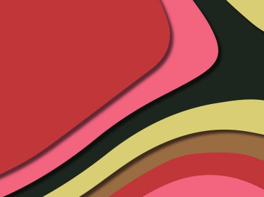 kağıt ile 3D arka plan şekilleri kesim. Soyut kağıt kitap kapağı için şablon arka plan bölmek. Kağıt arka plan kes. Soyut gerçekçi kağıt dekorasyon tasarımı için