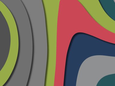 kağıt ile 3D arka plan şekilleri kesim. Soyut kağıt kitap kapağı için şablon arka plan bölmek. Kağıt arka plan kes. Soyut gerçekçi kağıt dekorasyon tasarımı için