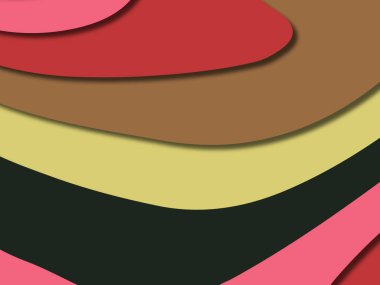 kağıt ile 3D arka plan şekilleri kesim. Soyut kağıt kitap kapağı için şablon arka plan bölmek. Kağıt arka plan kes. Soyut gerçekçi kağıt dekorasyon tasarımı için