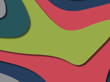 kağıt ile 3D arka plan şekilleri kesim. Soyut kağıt kitap kapağı için şablon arka plan bölmek. Kağıt arka plan kes. Soyut gerçekçi kağıt dekorasyon tasarımı için