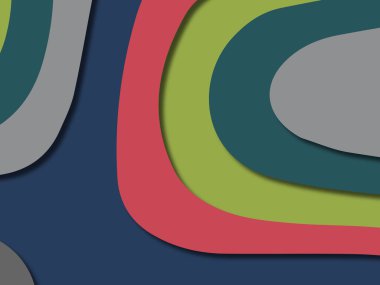 kağıt ile 3D arka plan şekilleri kesim. Soyut kağıt kitap kapağı için şablon arka plan bölmek. Kağıt arka plan kes. Soyut gerçekçi kağıt dekorasyon tasarımı için