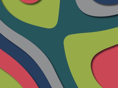 kağıt ile 3D arka plan şekilleri kesim. Soyut kağıt kitap kapağı için şablon arka plan bölmek. Kağıt arka plan kes. Soyut gerçekçi kağıt dekorasyon tasarımı için