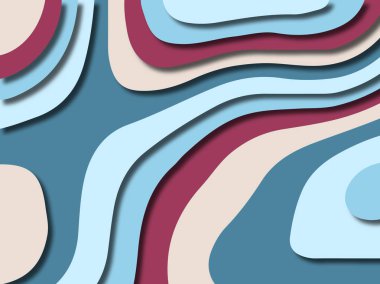 kağıt ile 3D arka plan şekilleri kesim. Soyut kağıt kitap kapağı için şablon arka plan bölmek. Kağıt arka plan kes. Soyut gerçekçi kağıt dekorasyon tasarımı için