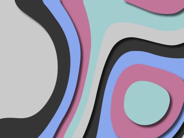 kağıt ile 3D arka plan şekilleri kesim. Soyut kağıt kitap kapağı için şablon arka plan bölmek. Kağıt arka plan kes. Soyut gerçekçi kağıt dekorasyon tasarımı için