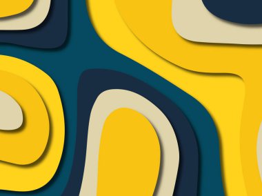 kağıt ile 3D arka plan şekilleri kesim. Soyut kağıt kitap kapağı için şablon arka plan bölmek. Kağıt arka plan kes. Soyut gerçekçi kağıt dekorasyon tasarımı için