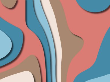 kağıt ile 3D arka plan şekilleri kesim. Soyut kağıt kitap kapağı için şablon arka plan bölmek. Kağıt arka plan kes. Soyut gerçekçi kağıt dekorasyon tasarımı için