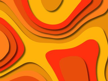 kağıt ile 3D arka plan şekilleri kesim. Soyut kağıt kitap kapağı için şablon arka plan bölmek. Kağıt arka plan kes. Soyut gerçekçi kağıt dekorasyon tasarımı için