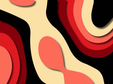 kağıt ile 3D arka plan şekilleri kesim. Soyut kağıt kitap kapağı için şablon arka plan bölmek. Kağıt arka plan kes. Soyut gerçekçi kağıt dekorasyon tasarımı için