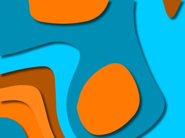 kağıt ile 3D arka plan şekilleri kesim. Soyut kağıt kitap kapağı için şablon arka plan bölmek. Kağıt arka plan kes. Soyut gerçekçi kağıt dekorasyon tasarımı için