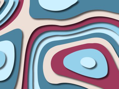 kağıt ile 3D arka plan şekilleri kesim. Soyut kağıt kitap kapağı için şablon arka plan bölmek. Kağıt arka plan kes. Soyut gerçekçi kağıt dekorasyon tasarımı için