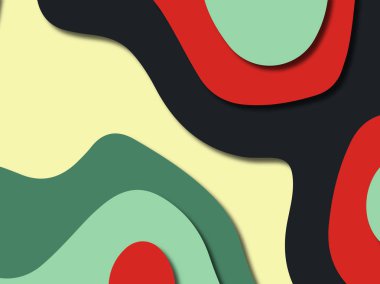 kağıt ile 3D arka plan şekilleri kesim. Soyut kağıt kitap kapağı için şablon arka plan bölmek. Kağıt arka plan kes. Soyut gerçekçi kağıt dekorasyon tasarımı için