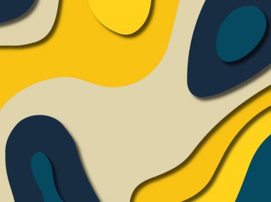 kağıt ile 3D arka plan şekilleri kesim. Soyut kağıt kitap kapağı için şablon arka plan bölmek. Kağıt arka plan kes. Soyut gerçekçi kağıt dekorasyon tasarımı için