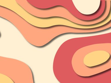 kağıt ile 3D arka plan şekilleri kesim. Soyut kağıt kitap kapağı için şablon arka plan bölmek. Kağıt arka plan kes. Soyut gerçekçi kağıt dekorasyon tasarımı için