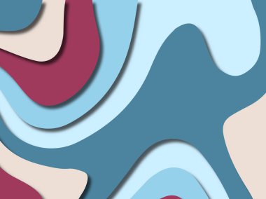 kağıt ile 3D arka plan şekilleri kesim. Soyut kağıt kitap kapağı için şablon arka plan bölmek. Kağıt arka plan kes. Soyut gerçekçi kağıt dekorasyon tasarımı için