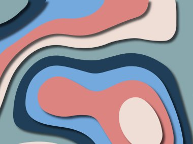 kağıt ile 3D arka plan şekilleri kesim. Soyut kağıt kitap kapağı için şablon arka plan bölmek. Kağıt arka plan kes. Soyut gerçekçi kağıt dekorasyon tasarımı için