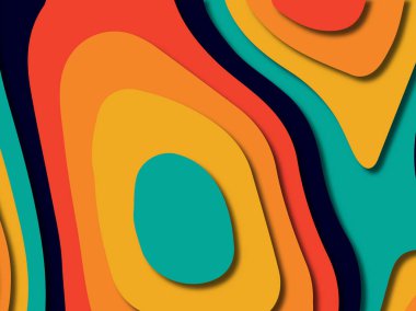 kağıt ile 3D arka plan şekilleri kesim. Soyut kağıt kitap kapağı için şablon arka plan bölmek. Kağıt arka plan kes. Soyut gerçekçi kağıt dekorasyon tasarımı için