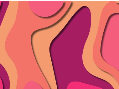 kağıt ile 3D arka plan şekilleri kesim. Soyut kağıt kitap kapağı için şablon arka plan bölmek. Kağıt arka plan kes. Soyut gerçekçi kağıt dekorasyon tasarımı için