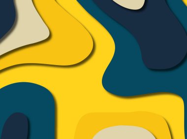 kağıt ile 3D arka plan şekilleri kesim. Soyut kağıt kitap kapağı için şablon arka plan bölmek. Kağıt arka plan kes. Soyut gerçekçi kağıt dekorasyon tasarımı için