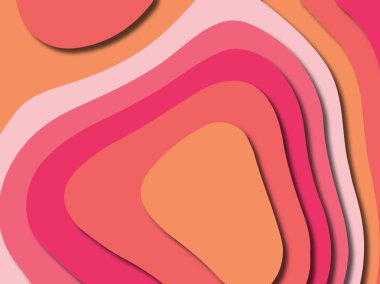 kağıt ile 3D arka plan şekilleri kesim. Soyut kağıt kitap kapağı için şablon arka plan bölmek. Kağıt arka plan kes. Soyut gerçekçi kağıt dekorasyon tasarımı için