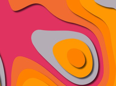 kağıt ile 3D arka plan şekilleri kesim. Soyut kağıt kitap kapağı için şablon arka plan bölmek. Kağıt arka plan kes. Soyut gerçekçi kağıt dekorasyon tasarımı için