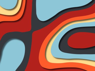 kağıt ile 3D arka plan şekilleri kesim. Soyut kağıt kitap kapağı için şablon arka plan bölmek. Kağıt arka plan kes. Soyut gerçekçi kağıt dekorasyon tasarımı için