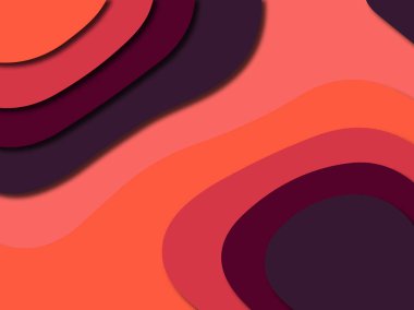 Renkli oyma sanat. Kağıt arka plan şekilleri kesim kağıdı ile kesin. İş sunumları, el ilanları, afişler, davetler için şablon tasarım düzen