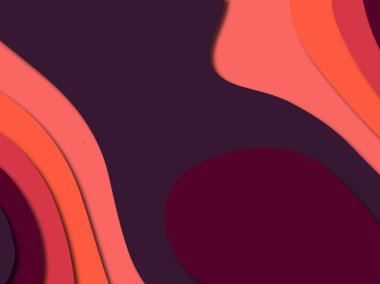 Renkli oyma sanat. Kağıt arka plan şekilleri kesim kağıdı ile kesin. İş sunumları, el ilanları, afişler, davetler için şablon tasarım düzen