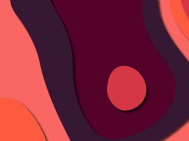 Renkli oyma sanat. Kağıt arka plan şekilleri kesim kağıdı ile kesin. İş sunumları, el ilanları, afişler, davetler için şablon tasarım düzen