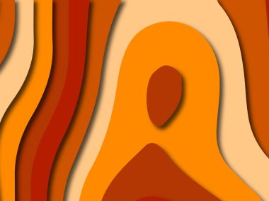 Renkli oyma sanat. Kağıt arka plan şekilleri kesim kağıdı ile kesin. İş sunumları, el ilanları, afişler, davetler için şablon tasarım düzen