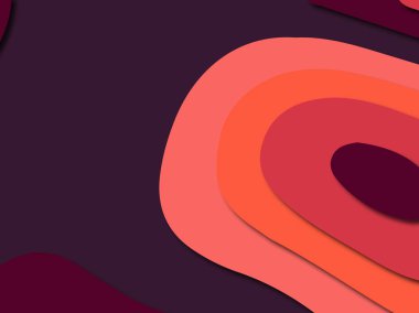 Renkli oyma sanat. Kağıt arka plan şekilleri kesim kağıdı ile kesin. İş sunumları, el ilanları, afişler, davetler için şablon tasarım düzen