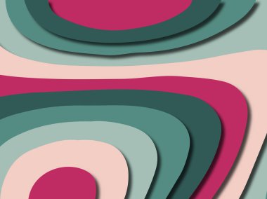 Renkli oyma sanat. Kağıt arka plan şekilleri kesim kağıdı ile kesin. İş sunumları, el ilanları, afişler, davetler için şablon tasarım düzen