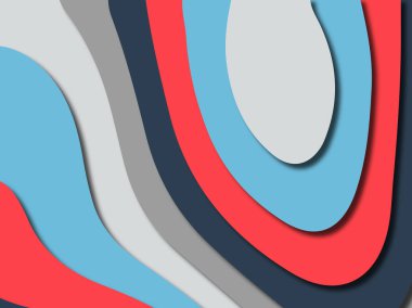 Renkli oyma sanat. Kağıt arka plan şekilleri kesim kağıdı ile kesin. İş sunumları, el ilanları, afişler, davetler için şablon tasarım düzen