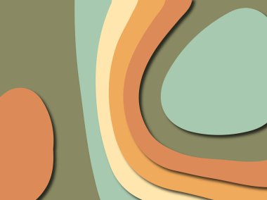 Renkli oyma sanat. Kağıt arka plan şekilleri kesim kağıdı ile kesin. İş sunumları, el ilanları, afişler, davetler için şablon tasarım düzen