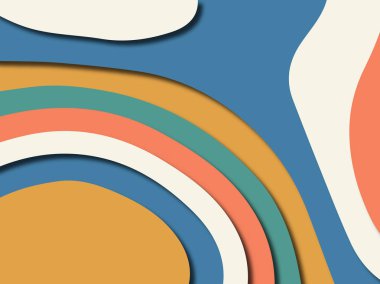 Renkli oyma sanat. Kağıt arka plan şekilleri kesim kağıdı ile kesin. İş sunumları, el ilanları, afişler, davetler için şablon tasarım düzen