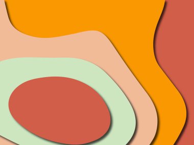 Renkli oyma sanat. Kağıt arka plan şekilleri kesim kağıdı ile kesin. İş sunumları, el ilanları, afişler, davetler için şablon tasarım düzen