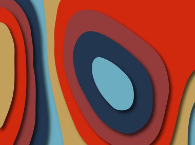 Renkli oyma sanat. Kağıt arka plan şekilleri kesim kağıdı ile kesin. İş sunumları, el ilanları, afişler, davetler için şablon tasarım düzen