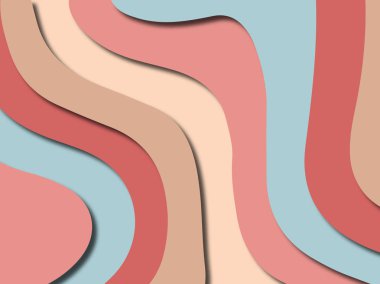 Renkli oyma sanat. Kağıt arka plan şekilleri kesim kağıdı ile kesin. İş sunumları, el ilanları, afişler, davetler için şablon tasarım düzen