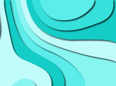 Renkli oyma sanat. Kağıt arka plan şekilleri kesim kağıdı ile kesin. İş sunumları, el ilanları, afişler, davetler için şablon tasarım düzen