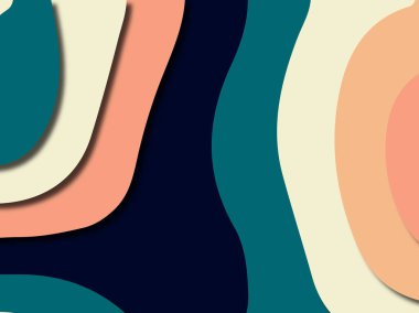 Renkli oyma sanat. Kağıt arka plan şekilleri kesim kağıdı ile kesin. İş sunumları, el ilanları, afişler, davetler için şablon tasarım düzen