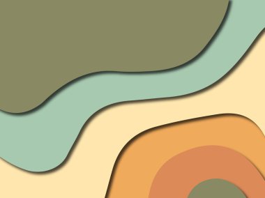 Renkli oyma sanat. Kağıt arka plan şekilleri kesim kağıdı ile kesin. İş sunumları, el ilanları, afişler, davetler için şablon tasarım düzen