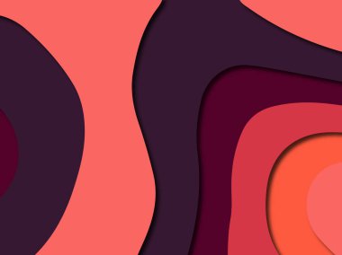 Renkli oyma sanat. Kağıt arka plan şekilleri kesim kağıdı ile kesin. İş sunumları, el ilanları, afişler, davetler için şablon tasarım düzen