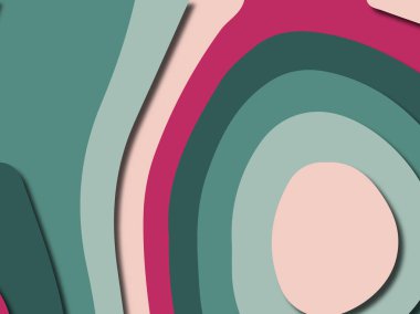 Renkli oyma sanat. Kağıt arka plan şekilleri kesim kağıdı ile kesin. İş sunumları, el ilanları, afişler, davetler için şablon tasarım düzen