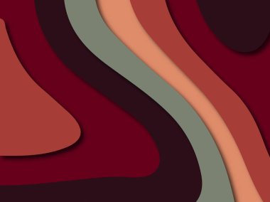 Renkli oyma sanat. Kağıt arka plan şekilleri kesim kağıdı ile kesin. İş sunumları, el ilanları, afişler, davetler için şablon tasarım düzen