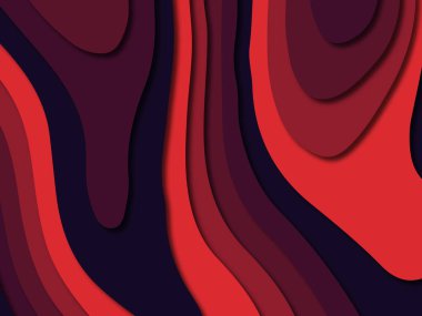 Renkli oyma sanat. Kağıt arka plan şekilleri kesim kağıdı ile kesin. İş sunumları, el ilanları, afişler, davetler için şablon tasarım düzen