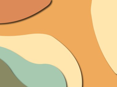 Renkli oyma sanat. Kağıt arka plan şekilleri kesim kağıdı ile kesin. İş sunumları, el ilanları, afişler, davetler için şablon tasarım düzen