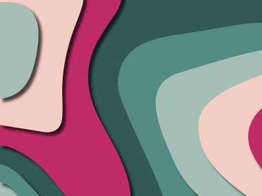 Renkli oyma sanat. Kağıt arka plan şekilleri kesim kağıdı ile kesin. İş sunumları, el ilanları, afişler, davetler için şablon tasarım düzen