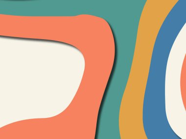 Renkli oyma sanat. Kağıt arka plan şekilleri kesim kağıdı ile kesin. İş sunumları, el ilanları, afişler, davetler için şablon tasarım düzen