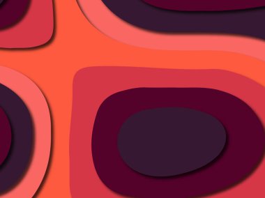 Renkli oyma sanat. Kağıt arka plan şekilleri kesim kağıdı ile kesin. İş sunumları, el ilanları, afişler, davetler için şablon tasarım düzen